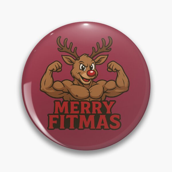 Item preview, Merry Fitmas Christmas Reindeer Rudolph designed and sold by Prints-by-Olaf.