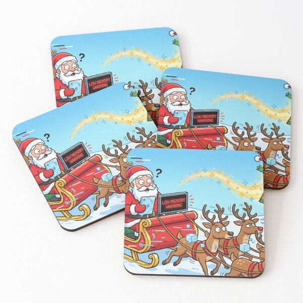 Item preview, Tech Santa Sleigh – Low Memory Warning Christmas Art (8GB DDR3 RAM Meme) designed and sold by MuseAI.