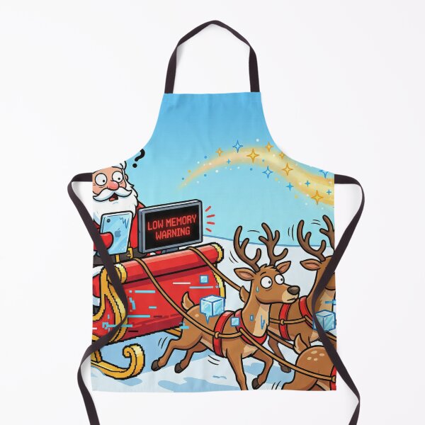 Item preview, Tech Santa Sleigh – Low Memory Warning Christmas Art (8GB DDR3 RAM Meme) designed and sold by MuseAI.