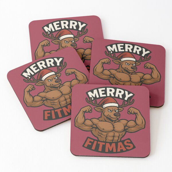 Item preview, Merry Fitmas Christmas Reindeer Rudolph designed and sold by Prints-by-Olaf.