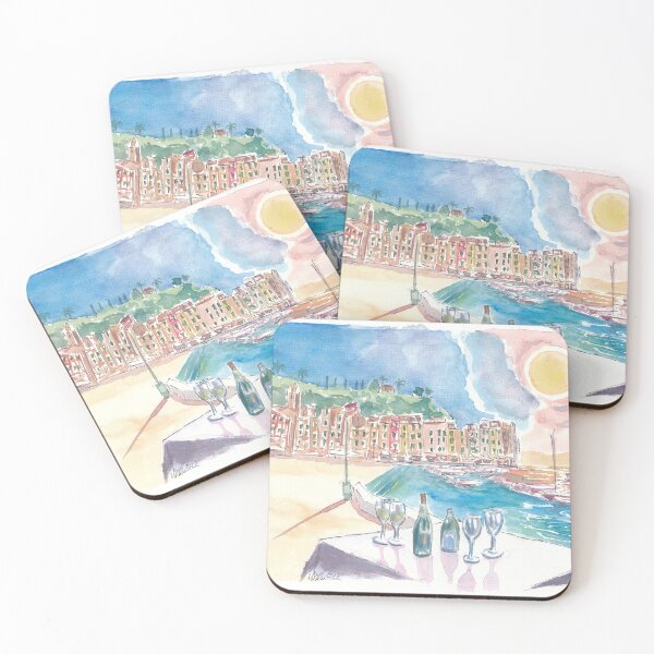 Item preview, Table for Amore in Portofino with View of Port and Sea designed and sold by artshop77.