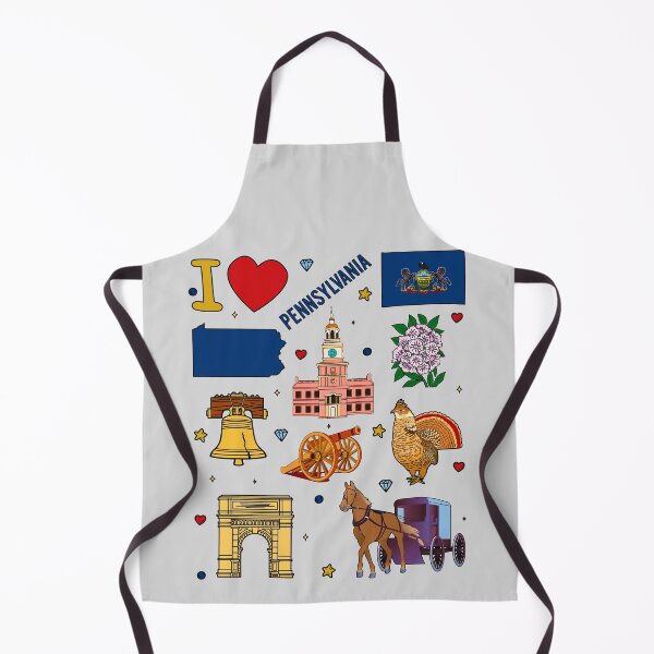 Item preview, I Love Pennsylvania, State Pride Vintage Map & Landmarks designed and sold by mashmosh.