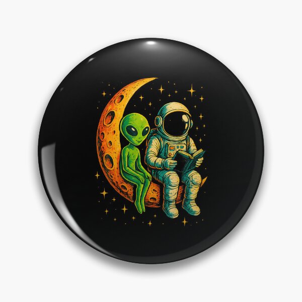 Item preview, Astronaut Reading Book To Alien Moon Space designed and sold by AdellBridgett.