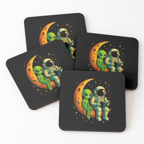 Item preview, Astronaut Reading Book To Alien Moon Space designed and sold by AdellBridgett.
