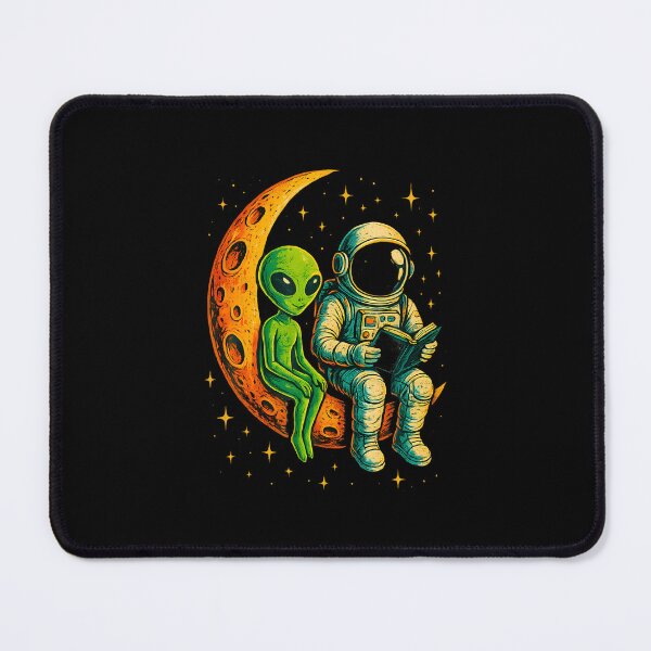 Item preview, Astronaut Reading Book To Alien Moon Space designed and sold by AdellBridgett.