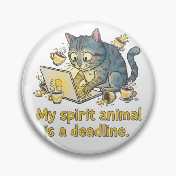 Item preview, Stressed Deadline Cat Fueled by Coffee Humor designed and sold by MartinxMarie.