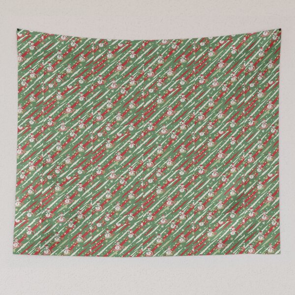 Item preview, Retro Snowman Riding Rocket Ship Pattern designed and sold by Itsheartshop.