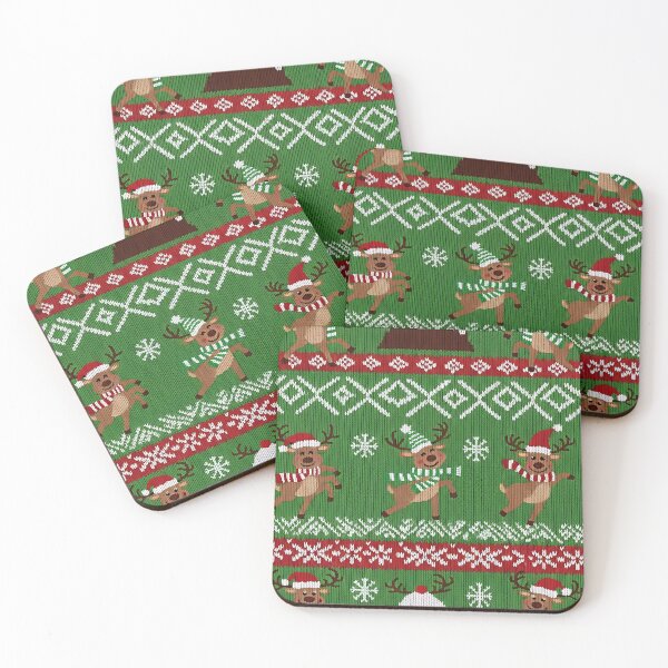 Item preview, Dancing Reindeer And Christmas Pudding Pattern designed and sold by Itsheartshop.