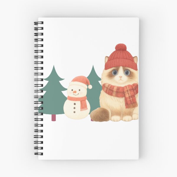 Item preview, Winter Tale of Ragdoll Cat and Snowman designed and sold by Monchatra.