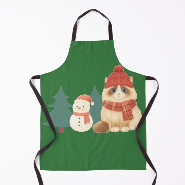 Item preview, Winter Tale of Ragdoll Cat and Snowman designed and sold by Monchatra.