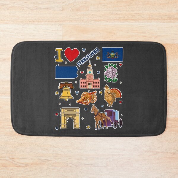 Item preview, I Love PA, Iconic Pennsylvania Pride Sticker Pack - Liberty Bell & Keystone State Souvenir designed and sold by mashmosh.