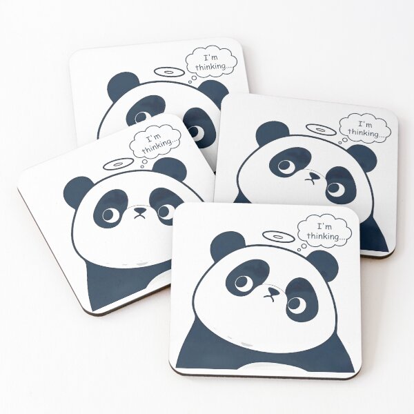 Item preview, Cute Thinking Panda – Funny Minimalist Panda Artwork with “I’m Thinking” Quote | Kawaii Animal Design designed and sold by FluffinCool.