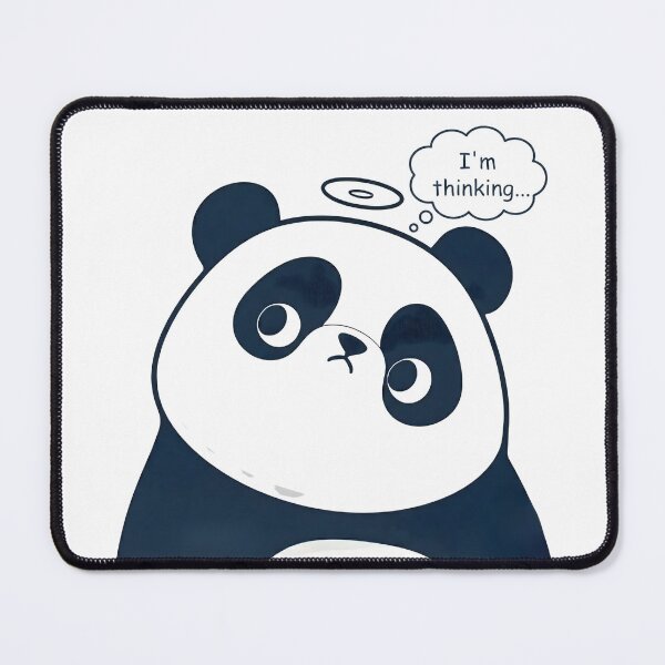 Item preview, Cute Thinking Panda – Funny Minimalist Panda Artwork with “I’m Thinking” Quote | Kawaii Animal Design designed and sold by FluffinCool.