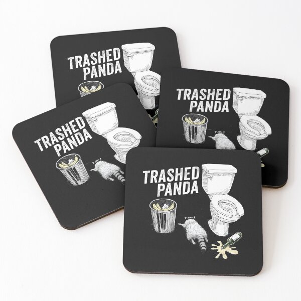 Item preview, Trashed Panda Funny Drunk Raccoon Hilarious Animal Humor Gift Vintage Raccoon designed and sold by WhitneyRussel.