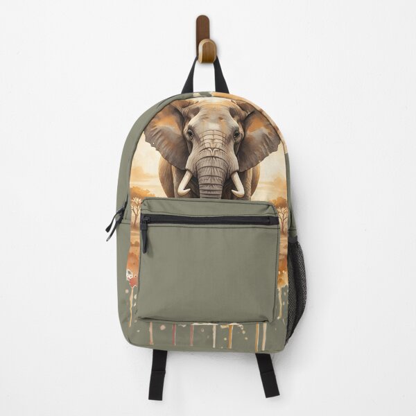 Item preview, Savanna Matriarch - African Elephant in Golden Light Watercolor designed and sold by JoMoPrints.