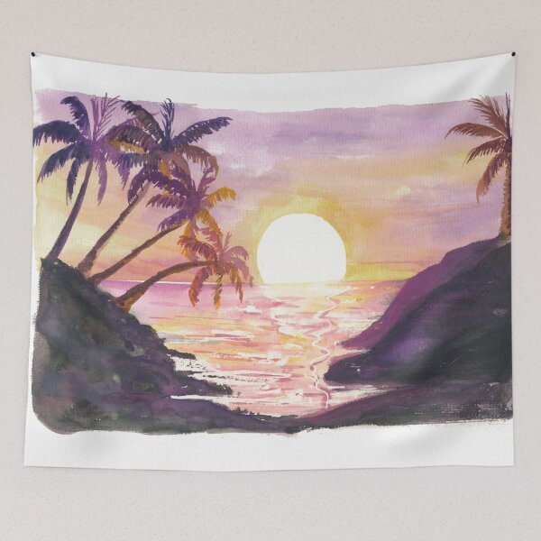 Item preview, Golden Bali Sunset Escape with Palm Trees and Serenity designed and sold by artshop77.