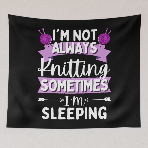 Item preview, Knitting Quotes I'M Not Always Knitting Sometimes I Sleep Mug Mask designed and sold by MindyMarianela.