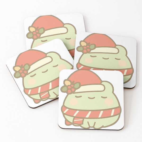 Item preview, Kawaii Mochi Christmas Frog Sticker designed and sold by BluesSketchbook.