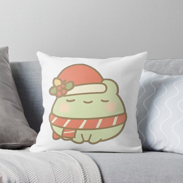 Item preview, Kawaii Mochi Christmas Frog Sticker designed and sold by BluesSketchbook.