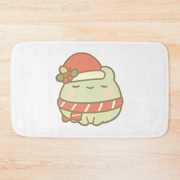 Item preview, Kawaii Mochi Christmas Frog Sticker designed and sold by BluesSketchbook.