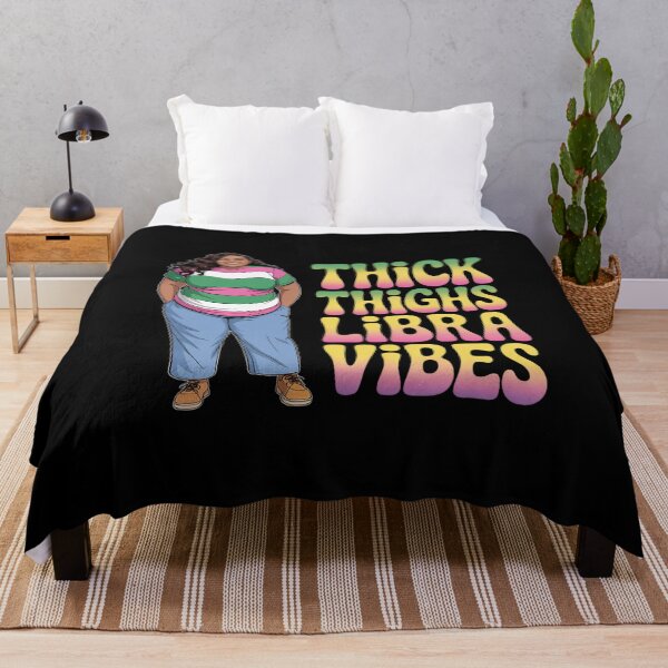 Item preview, Thick Thighs Libra Vibes Melanin Girl Sassy Black Woman Long designed and sold by IhanVaanMaArt.