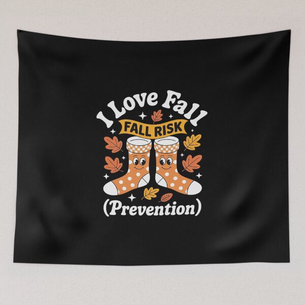 Item preview, I Love Fall Prevention Fall Physical Therapy Pair Of Sock designed and sold by skanderio.