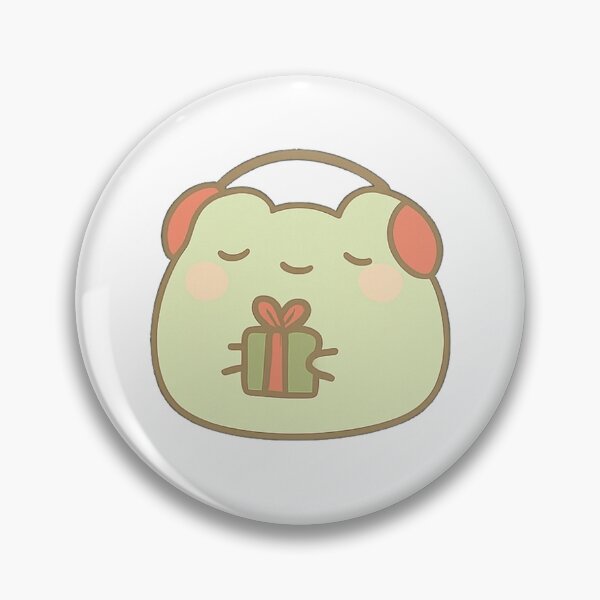 Item preview, Kawaii Mochi Christmas Gift Frog Sticker designed and sold by BluesSketchbook.