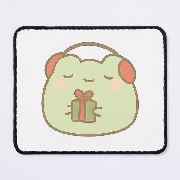 Item preview, Kawaii Mochi Christmas Gift Frog Sticker designed and sold by BluesSketchbook.