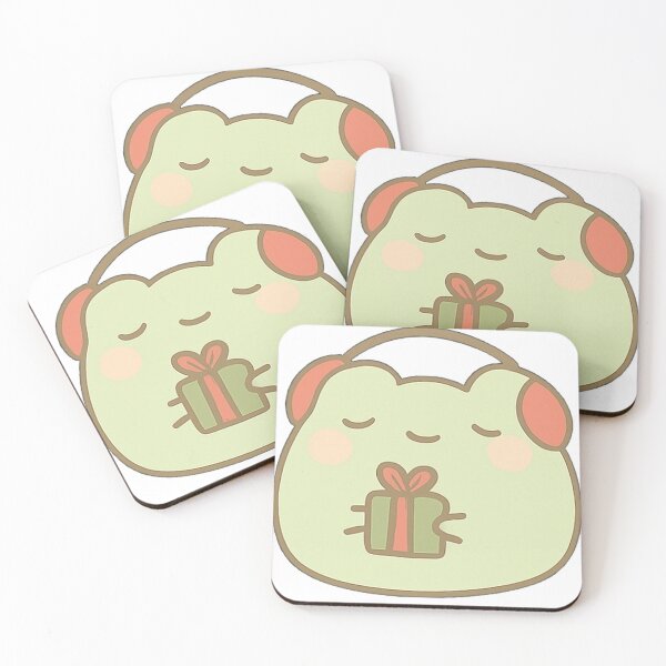 Item preview, Kawaii Mochi Christmas Gift Frog Sticker designed and sold by BluesSketchbook.