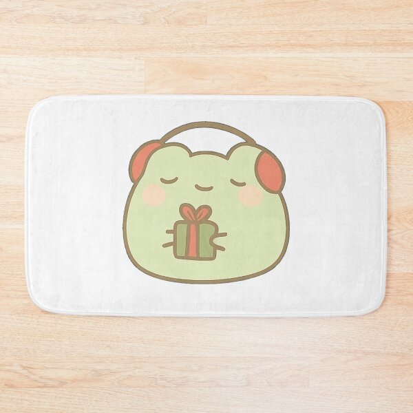 Item preview, Kawaii Mochi Christmas Gift Frog Sticker designed and sold by BluesSketchbook.