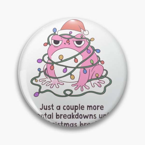 Item preview, Grumpy Christmas Frog Mental Breakdown Funny Holiday Quote designed and sold by JossDesign15.