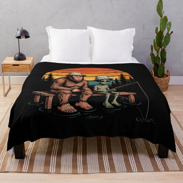 Item preview, Funny Alien And Sasquatch Bigfoot Fishing Fisherman Men Boys designed and sold by LeanneCarolina.