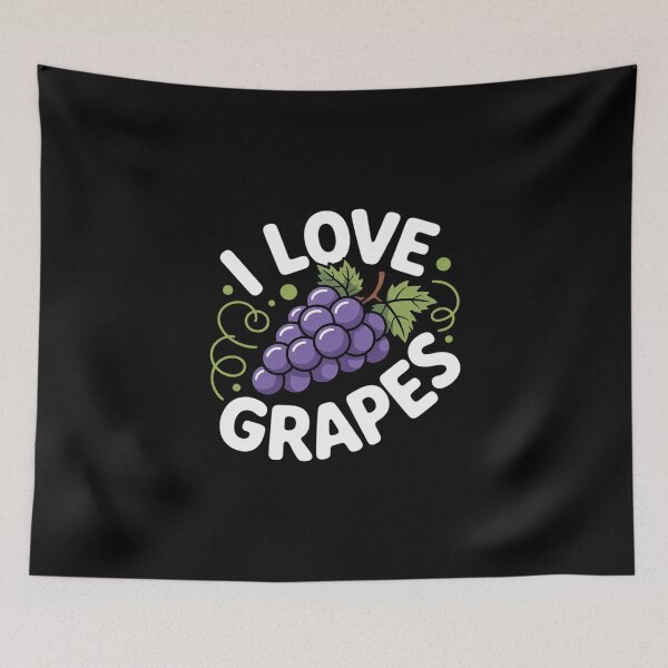 Item preview, I Love Grapes Purple Fruit Bunch Vineyard Theme designed and sold by skanderio.