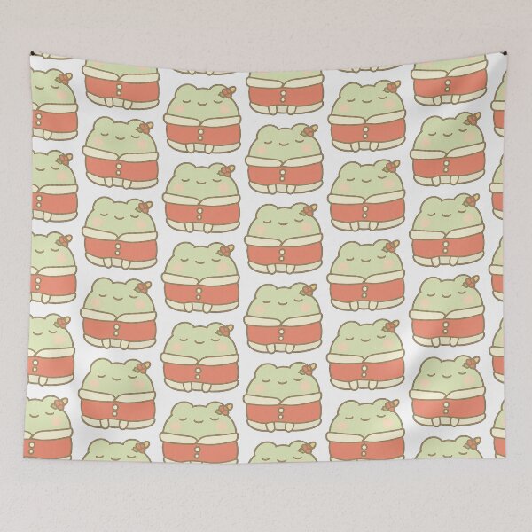 Item preview,  Kawaii Mochi Christmas Frog Sticker designed and sold by BluesSketchbook.