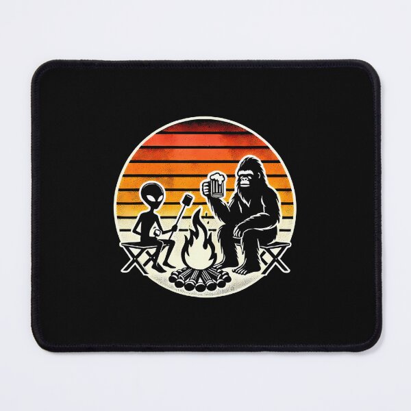 Item preview, Bigfoot And Alien Camping Drinking Beer designed and sold by CaraRuth.