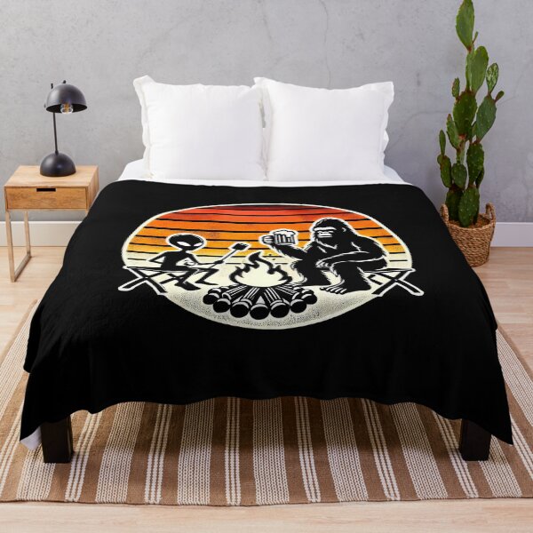 Item preview, Bigfoot And Alien Camping Drinking Beer designed and sold by CaraRuth.