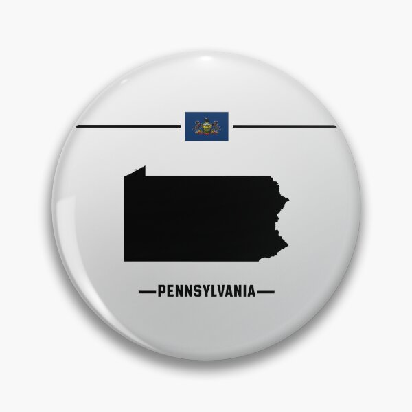 Item preview, Pennsylvania Pride, Vintage State Map & Flag Design designed and sold by mashmosh.