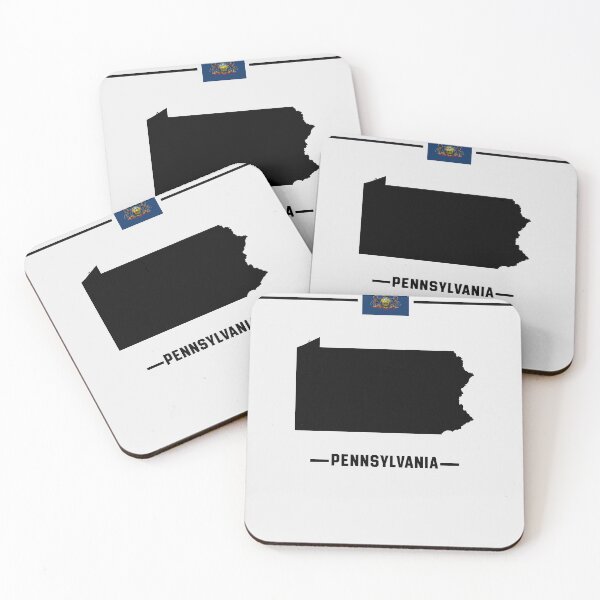 Item preview, Pennsylvania Pride, Vintage State Map & Flag Design designed and sold by mashmosh.