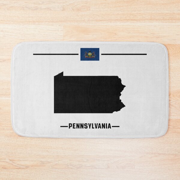 Item preview, Pennsylvania Pride, Vintage State Map & Flag Design designed and sold by mashmosh.