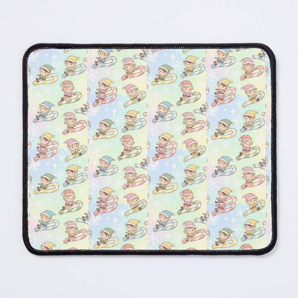 Item preview, Kawaii Elves Sliding on Candy Canes Pattern designed and sold by Itsheartshop.