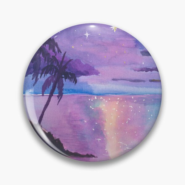Item preview, Starlit Hawaii Tropics with Palm Trees and Ocean Glow designed and sold by artshop77.
