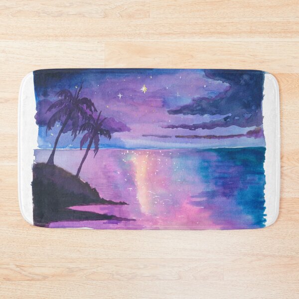 Item preview, Starlit Hawaii Tropics with Palm Trees and Ocean Glow designed and sold by artshop77.