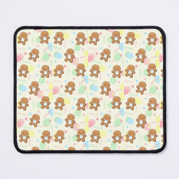 Item preview, Kawaii Gingerbread Men Holding Marshmallows Pattern designed and sold by Itsheartshop.