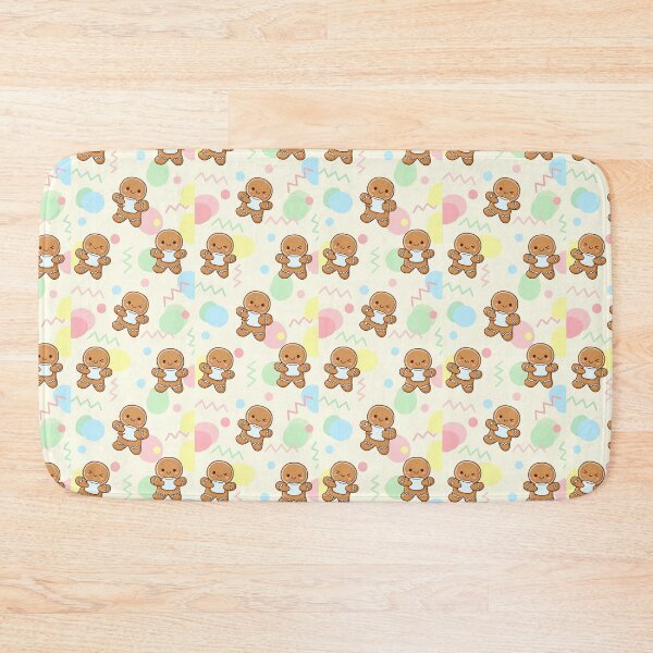 Item preview, Kawaii Gingerbread Men Holding Marshmallows Pattern designed and sold by Itsheartshop.