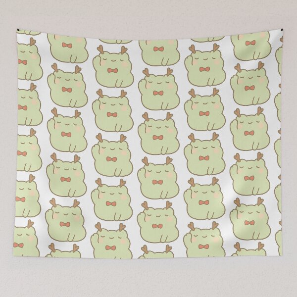 Item preview, Kawaii Mochi Christmas Frog Sticker designed and sold by BluesSketchbook.