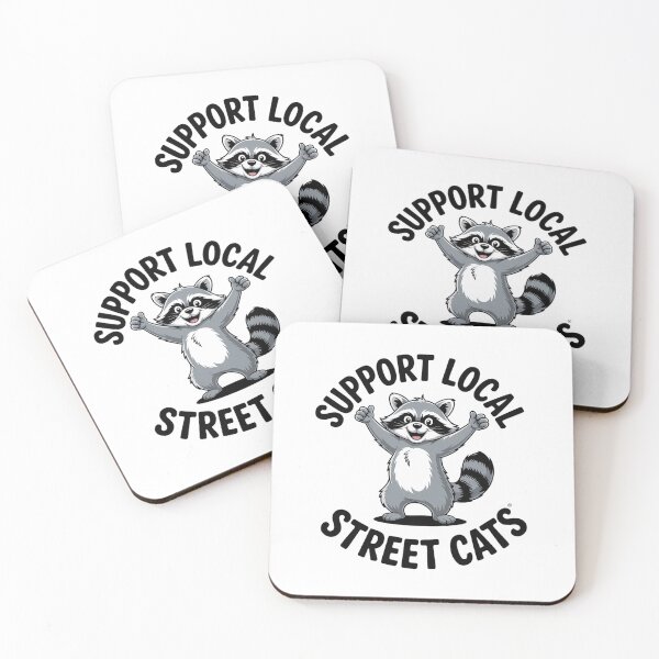 Item preview, Support Local Street Cats Raccoon designed and sold by MeowtivationP.