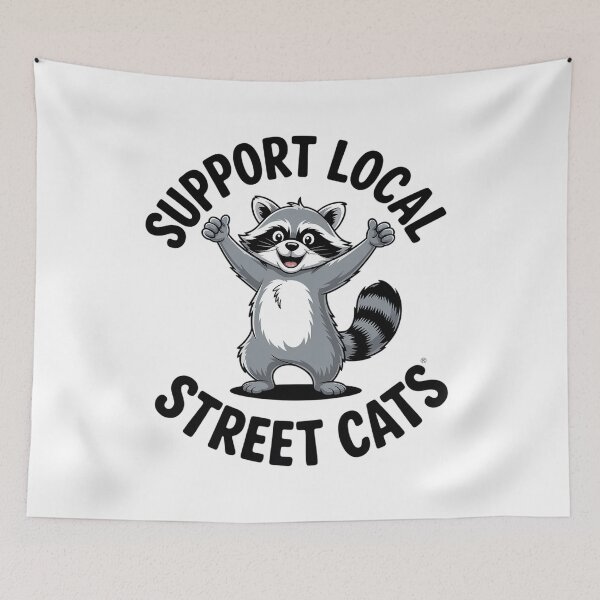 Item preview, Support Local Street Cats Raccoon designed and sold by MeowtivationP.