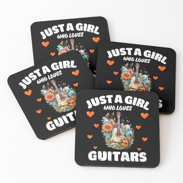 Item preview, Just A Girl Who Loves Guitars Music Lover Guitarist designed and sold by AngelaSandra.