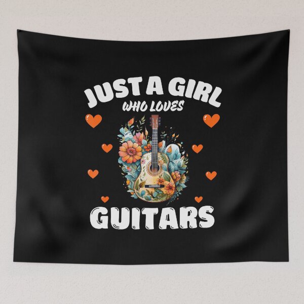 Item preview, Just A Girl Who Loves Guitars Music Lover Guitarist designed and sold by AngelaSandra.