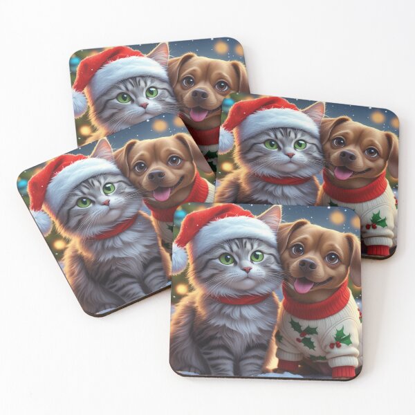 Item preview, Christmas Cat & Dog Duo designed and sold by Velora_art01.